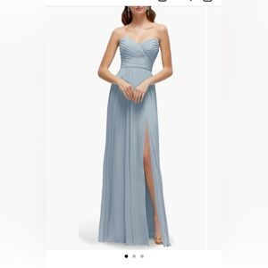 After Six Strapless Light Blue Maxi Dress